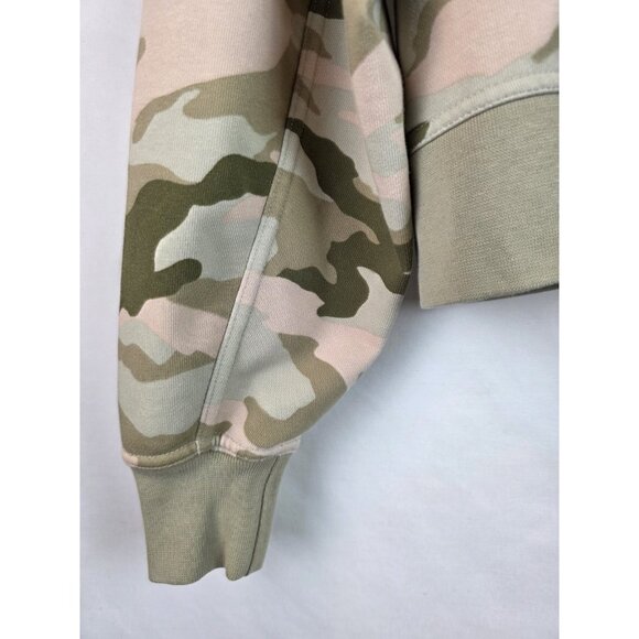 Nike Women's Sweatshirt Size XS Green Camouflage Dri-Fit Cropped Top Long Sleeve - Picture 6 of 11